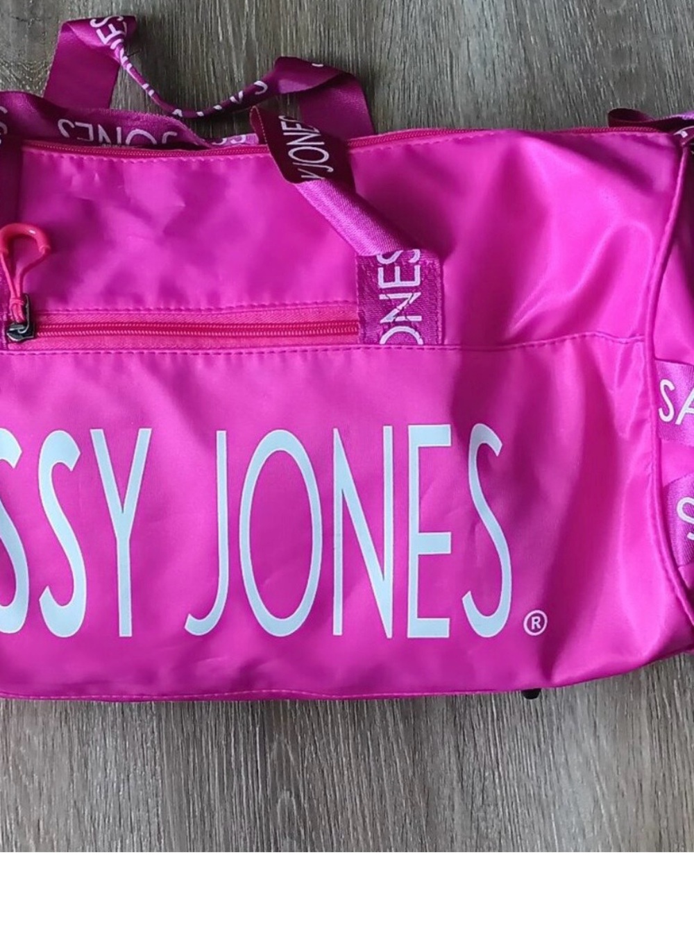 Sassy Jones Vibrant Pink Logo Tote Duffle